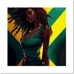 Rasta jamaica woman Posters and Art